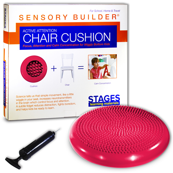 Stages Learning Materials Sensory Builder® Active Attention Chair Cushion, Red SLM-2102